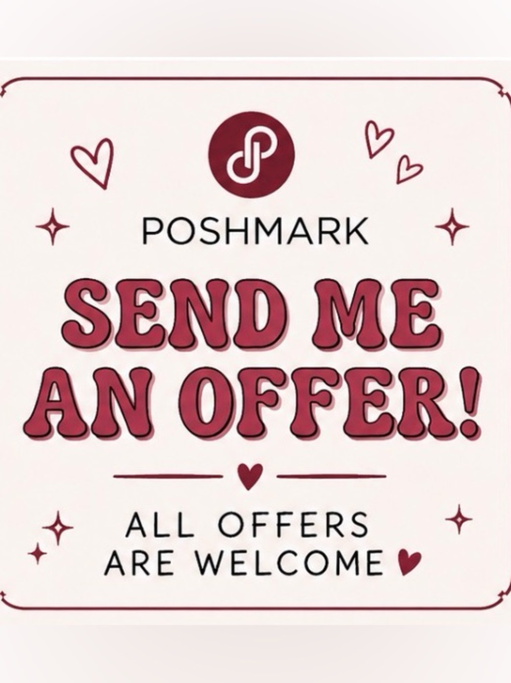 Poshmark "Send Me An Offer" Graphic - Pink & Cream